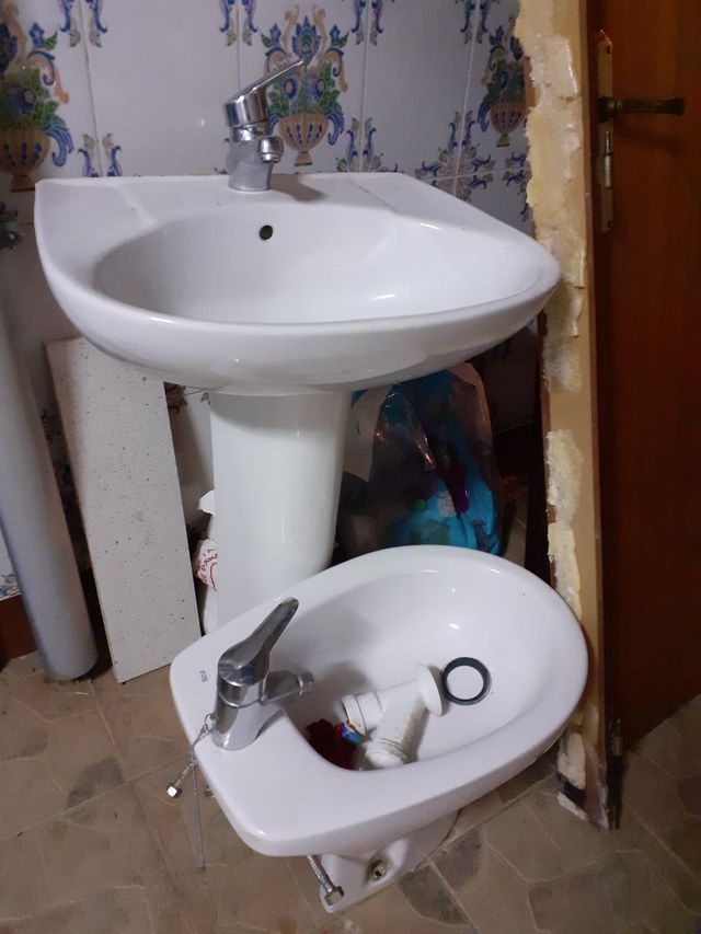 Bidet roca y lavabo 
