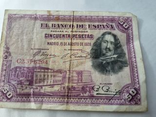 Billete 50 pesetas de 1938