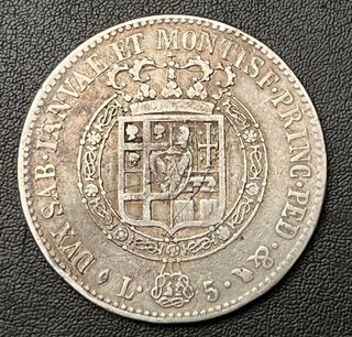 5 Liras Plata 1818 Victor Emanuel I