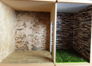 CUADRO CAJA MINIATURA TIENDA DE ANTIGÜEDADES
