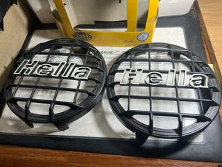 2 x Rejillas protectores faros Rallye 3000 Hella