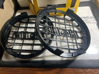 2 x Rejillas protectores faros Rallye 3000 Hella