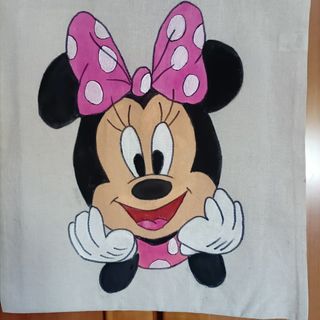 Articulo Nuevo : Bolsa de Tela Minnie. Pintada a m