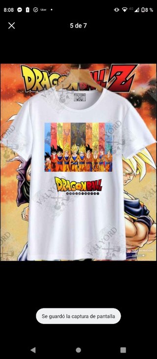 Camiseta Dragón ball z