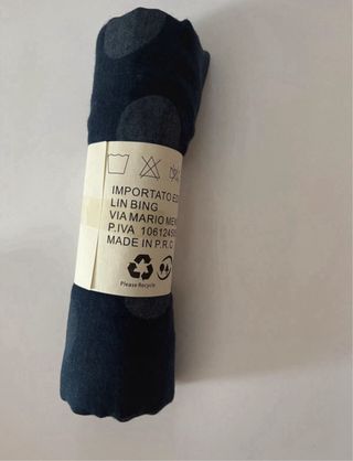 Sciarpa/stola blu con pois grandi