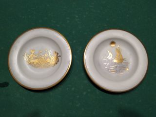 Piatti porcellana e oro zecchino 24 k