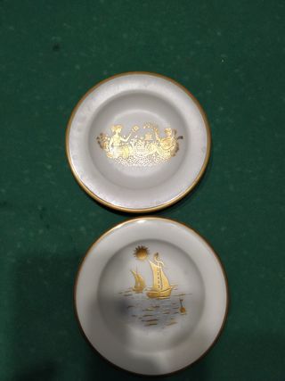 Piatti porcellana e oro zecchino 24 k