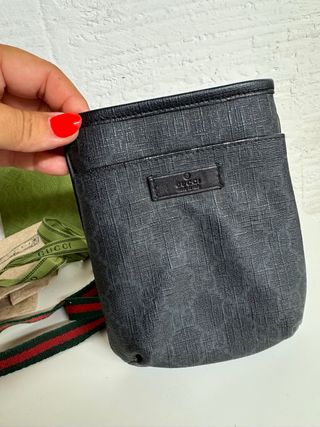 BOLSO MINI GUCCI NEGRO PIEL GG
