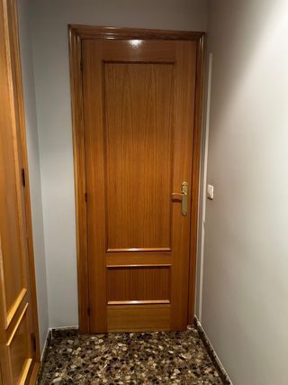 Puerta madera maciza