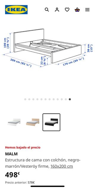 DORMITORIO COMPLETO MALM IKEA WENGUE