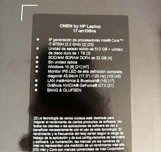 HP OMEN 17.3" i7-8750H, 32 GB di RAM