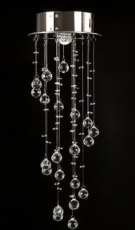 Lámpara de lluvia de gotas de cristal