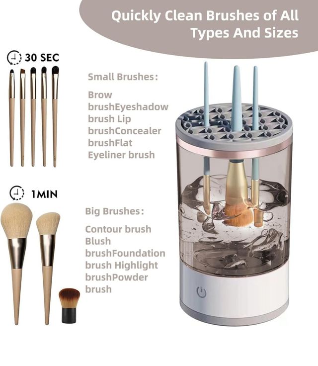 Limpiador de brochas de maquillaje