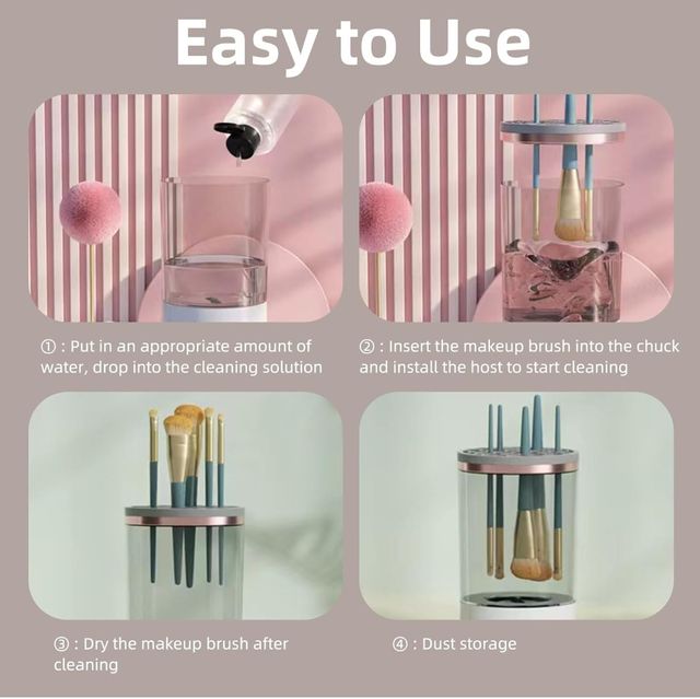 Limpiador de brochas de maquillaje