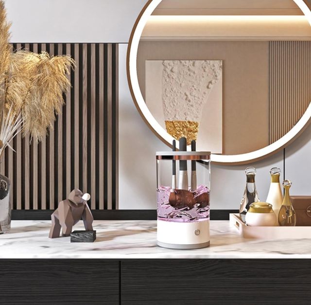 Limpiador de brochas de maquillaje