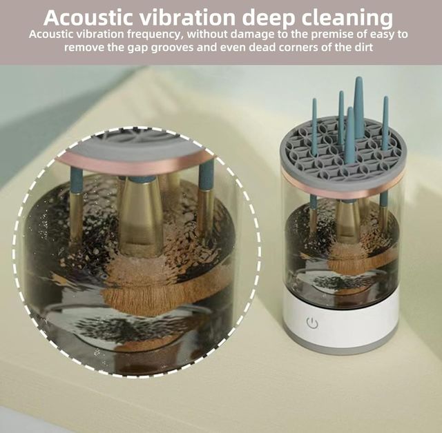 Limpiador de brochas de maquillaje