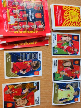 14 sobres cromos álbum ¡Vamos Selección!