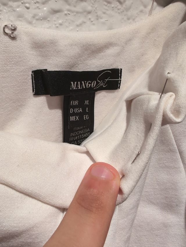 Vestido blanco de Mango