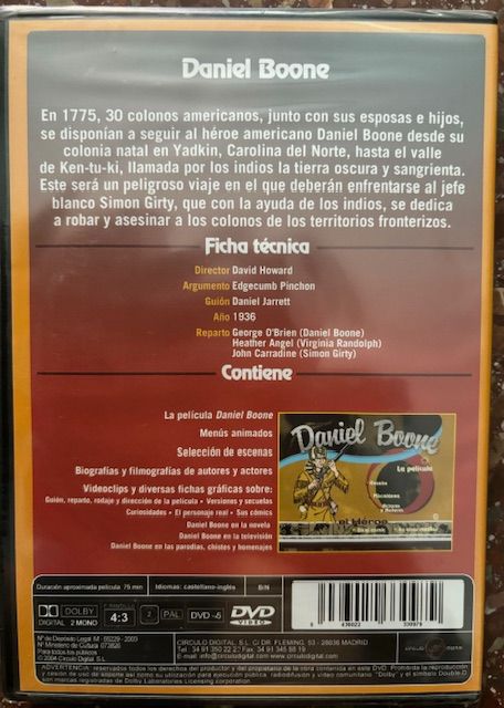 DVD "Daniel Boone"