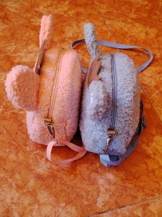 2 Bolsos peluche niña