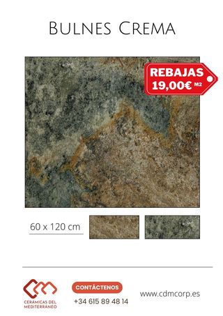  Porcelánico Crema - 60 x 120 cm