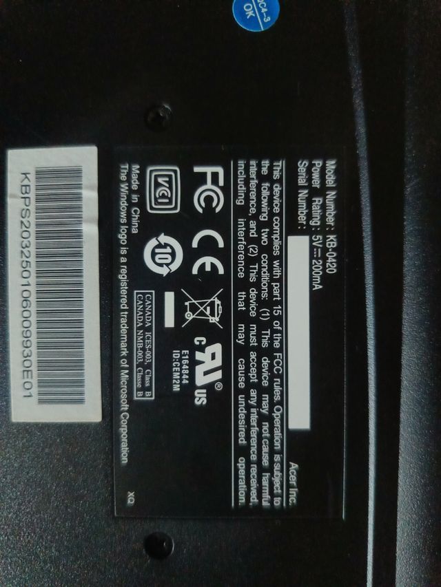 Tastiera PC Packard Bell PS2 USB