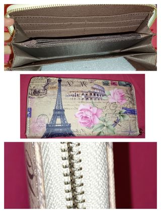 Monedero grande Paris con etiqueta