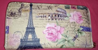 Monedero grande Paris con etiqueta