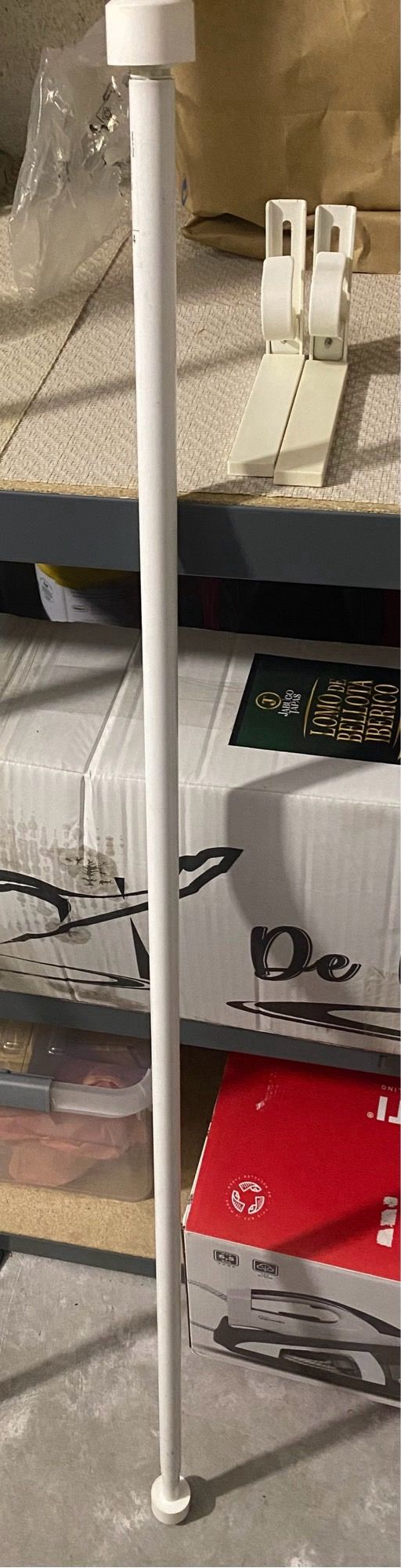 Barra cortina extensible blanca ikea con soportes 