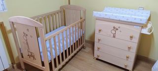 CONJUNTO CUNA Y CAMBIADOR 