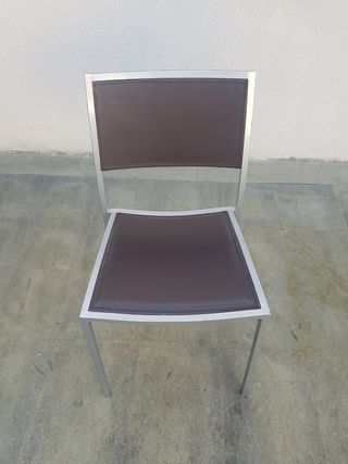 Sillas con tapiceria piel marron 