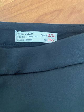 Falda-pantalón corto negro de Zara 11/12 152cm