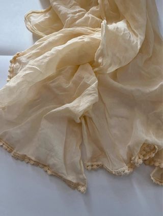 Sciarpa in cotone (100%) giallo pastello, Project