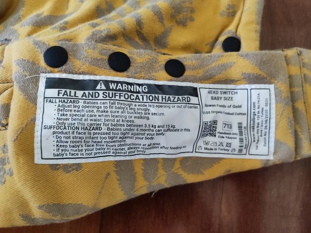 Mochila porteo Neko switch baby size