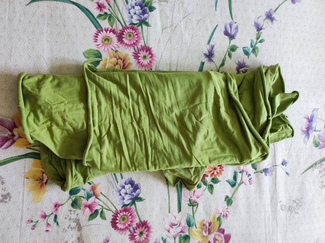 Fular porteo elástico largo Verde.Natura