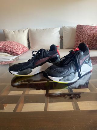 Zapatillas Hombre RSX Negras, Blancas y Rojas Puma