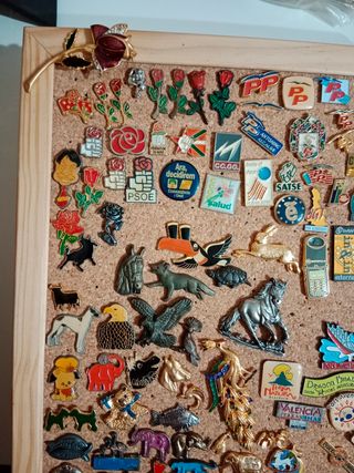 Pins Política Televisión colegios etc