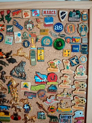 Pins Política Televisión colegios etc