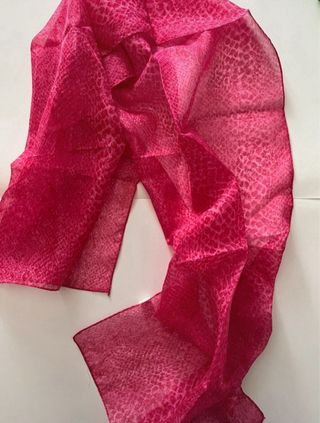 Foulard/sciarpa stampa pitone rosa e fucsia