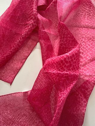 Foulard/sciarpa stampa pitone rosa e fucsia