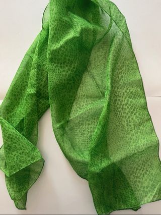 Foulard/sciarpa stampa pitone verde acceso