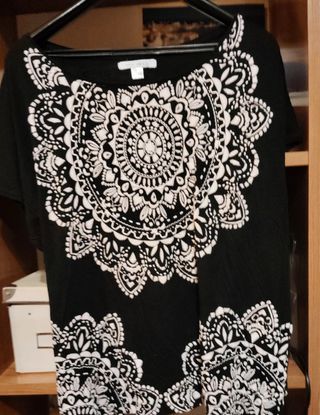 Blusa talla grande 48 negra