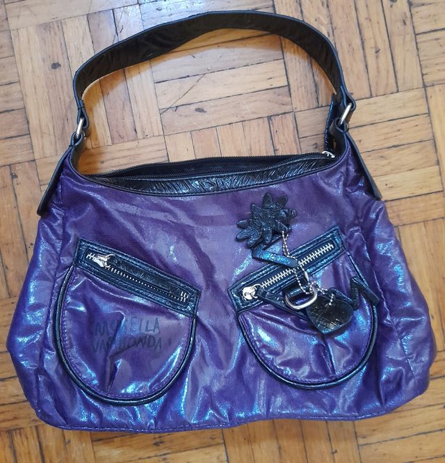 Monella Vagabonda borsa stupenda orig viola lucida