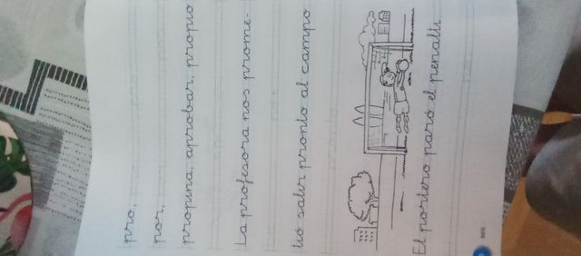 Cuaderno caligrafía