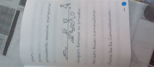 Cuaderno caligrafía