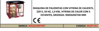Maquina de palomitas + 15 kg de maiz