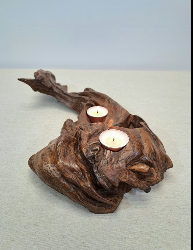 Portavelas artesanal “nudo“