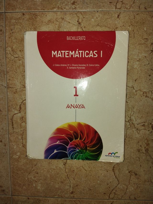 Libro Matemáticas 1°Bachillerato Anaya