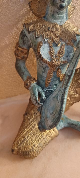 Scultura divinità tailandese/ bronze dorato