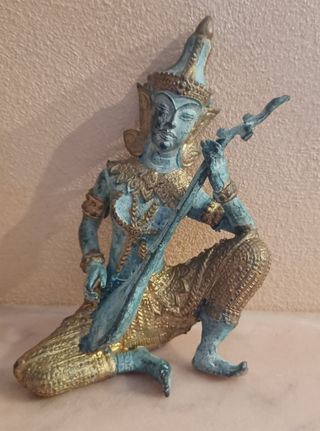 Scultura divinità tailandese/ bronze dorato